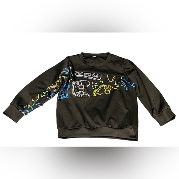 Shein 2-Piece Multicolored Gamer Graphic Pullover & Sweatpants Set - Picture 2 of 4